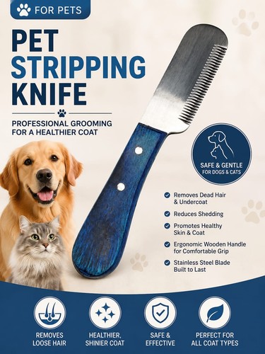 Dog stripping knife single - stripping,
